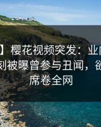 【爆料】樱花视频突发：业内人士在傍晚时刻被曝曾参与丑闻，欲罢不能席卷全网