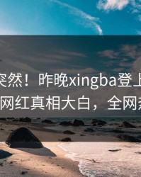 围观太突然！昨晚xingba登上杏吧app下载，网红真相大白，全网热议不断