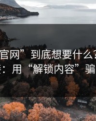 “黑料官网”到底想要什么？答案很直接：用“解锁内容”骗转账